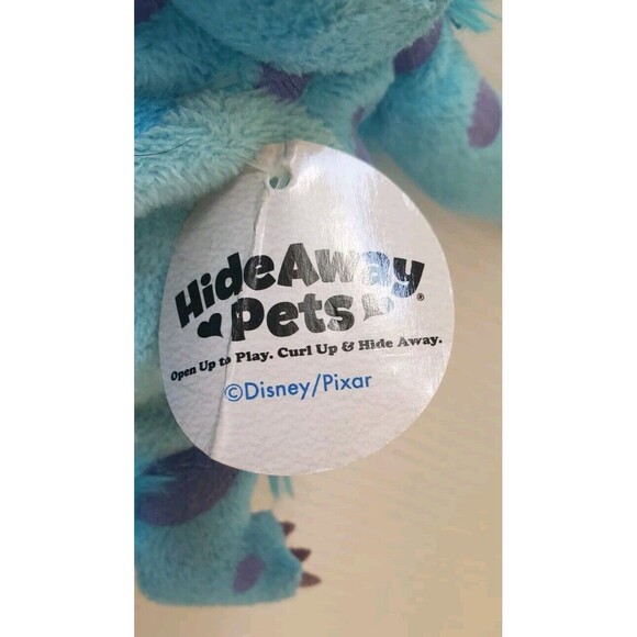 Disney Pixar Sulley Monsters Inc HideAway Pets Foldable 5" Stuffed Plush Toy - Picture 3 of 7